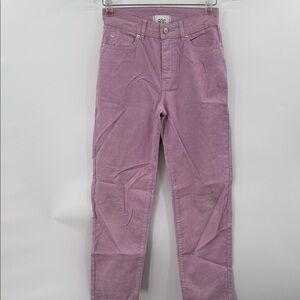 Urban Outfitters BDG Pegged Cowboy Lilac High Waist Wide Leg Corduroy Size 24
